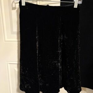 Chic Black Velvet A-Line Skirt